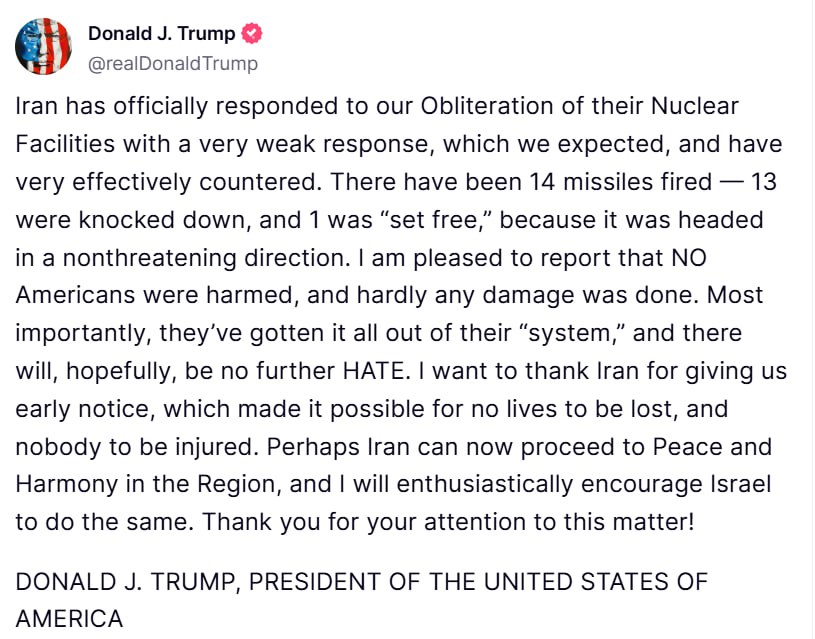 Cessez-le-feu théâtral entre les Etats-Unis, l'Iran et Israël