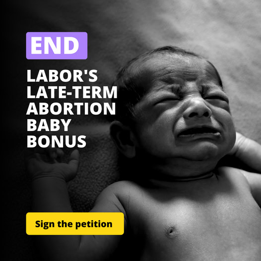 An Australie, il existe une ‘prime bébé’ pour les avortements tardifs