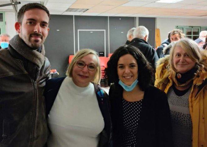 Pierre-Alain Cottineau avec sa collègue de la France Insoumise, Marion Aubry