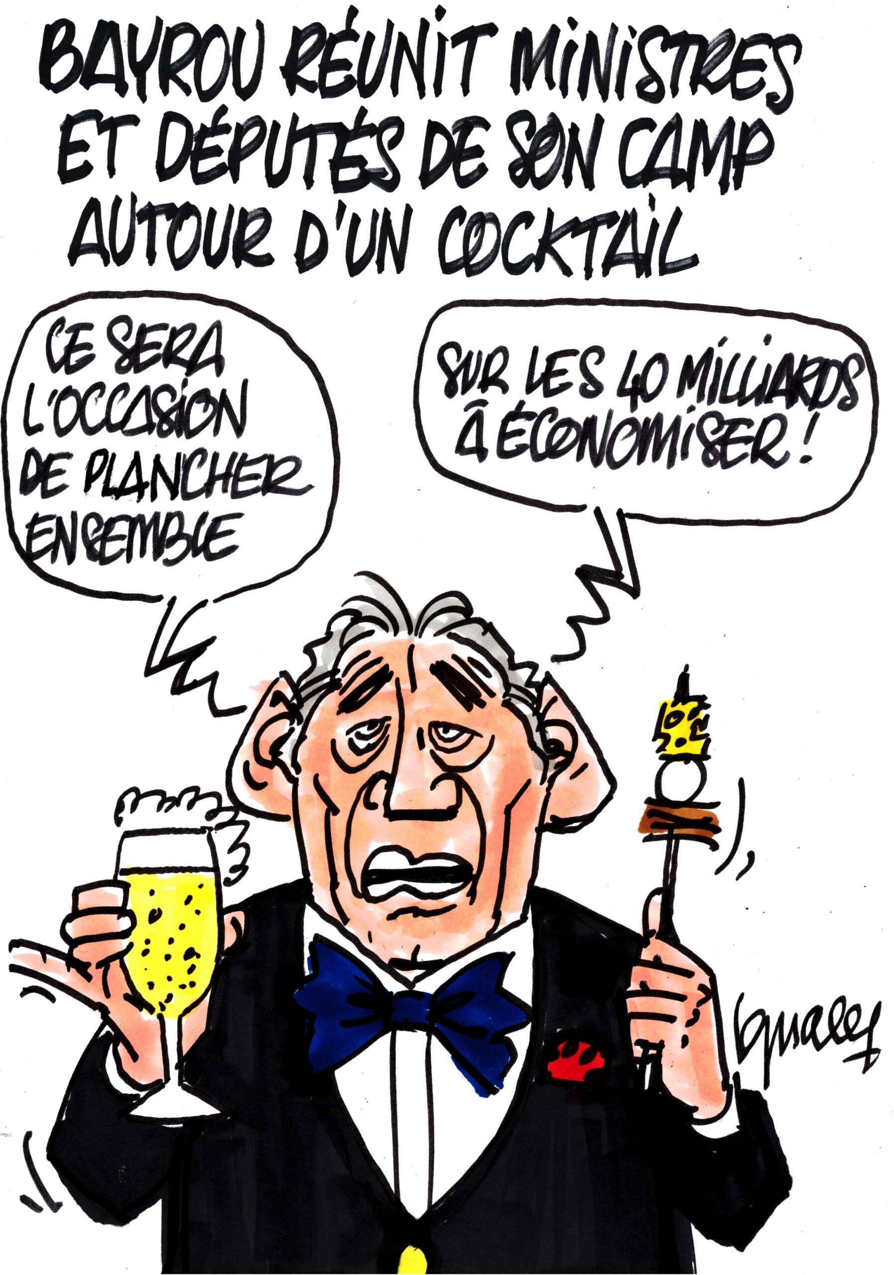 Ignace - Bayrou organise un cocktail à Matignon