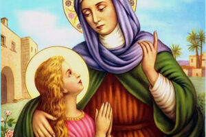 Le paisible sommeil de sainte Anne, mère de l'Immaculée Vierge Marie, Mère de Dieu.