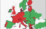 Les pays européens qui reconnaissent, au 3 août 2025, l'Etat de Palestine sont en vert.