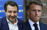 Matteo Salvini, chef de la Ligue, Italie, moque les propos va-t'en guerre d'Emmanuel Macron