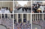 Pèlerinage jubilaire de la FSSPX à Rome : reportage de la troisième et dernière journée – Procession solennelle du Château Saint-Ange à Saint-Pierre-de-Rome.
