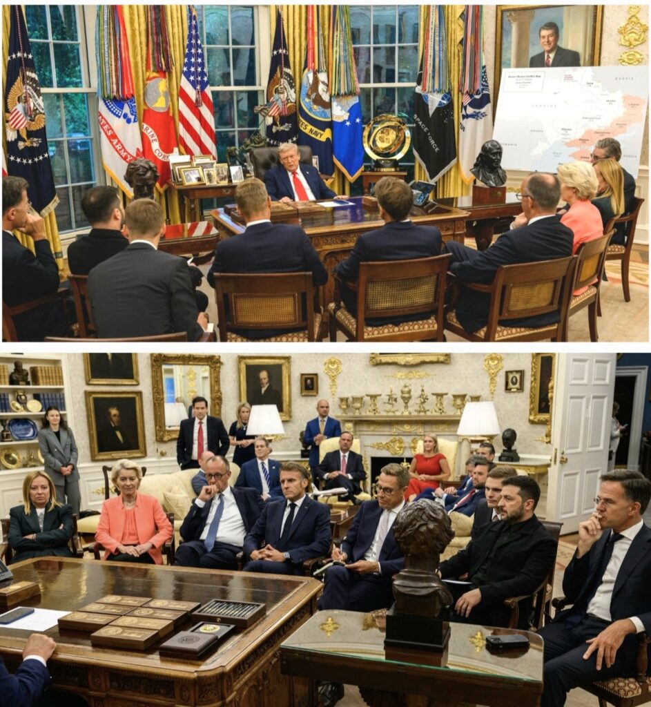 Rencontre entre Donald Trump, Zelenski et les dirigeants européens, 18 août 2025 