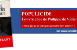 Populicide – Philippe de Villiers :  » Je parle devant l’Histoire « – sur Livres en famille