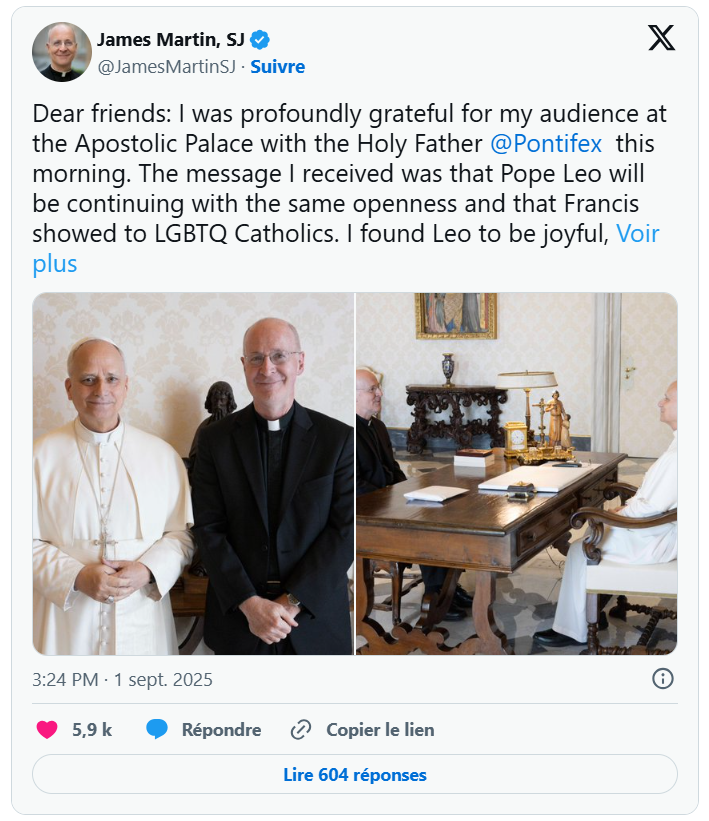 Léon XIV et le jésuite pro-LGBT James Martin