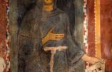 Le première représentation de Saint François (1181-1226), réalisée de son vivant, sans stigmates ni auréole - Fresque- Sanctuaire Sacro Spero, Subiaco, Italie