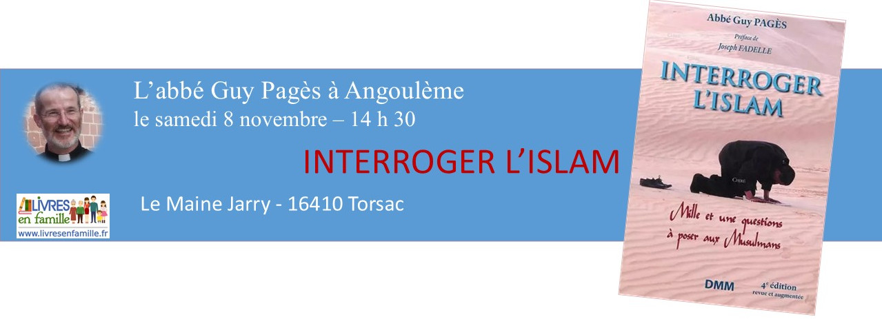 L’abbé Guy Pagès à Angoulême le samedi 8 novembre 2025 – 14h30