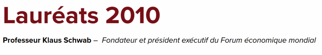 Le Prix de citoyen du monde