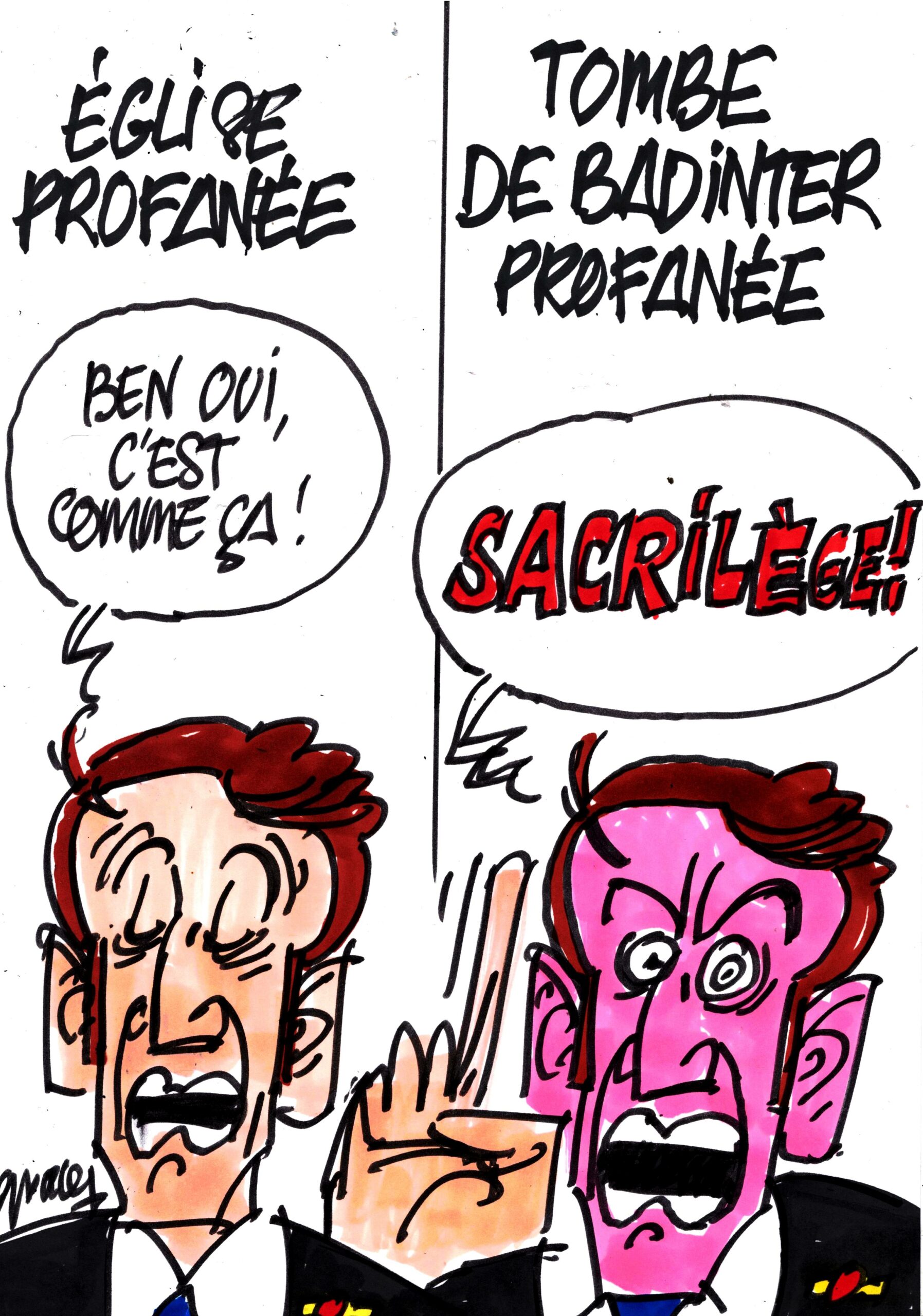 Ignace - Tombe profanée de Badinter