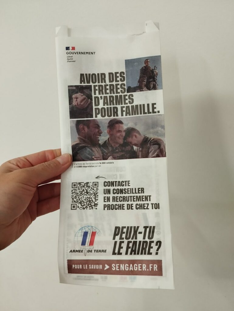 Baguette pour le recrutement militaire