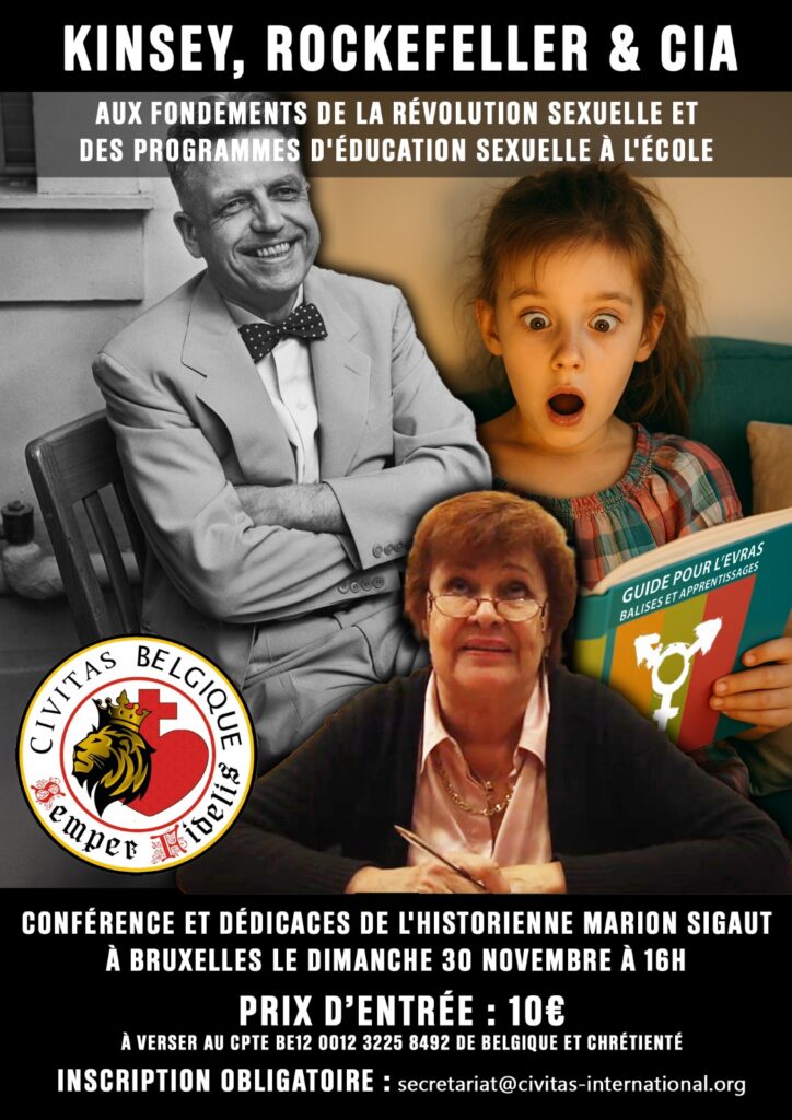 Conférence de Marion Sigaut à Bruxelles le 30 novembre