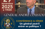 Samedi 29 novembre : conférence-dîner avec le Général COUSTOU, organisé par l’Association Sainte Geneviève.