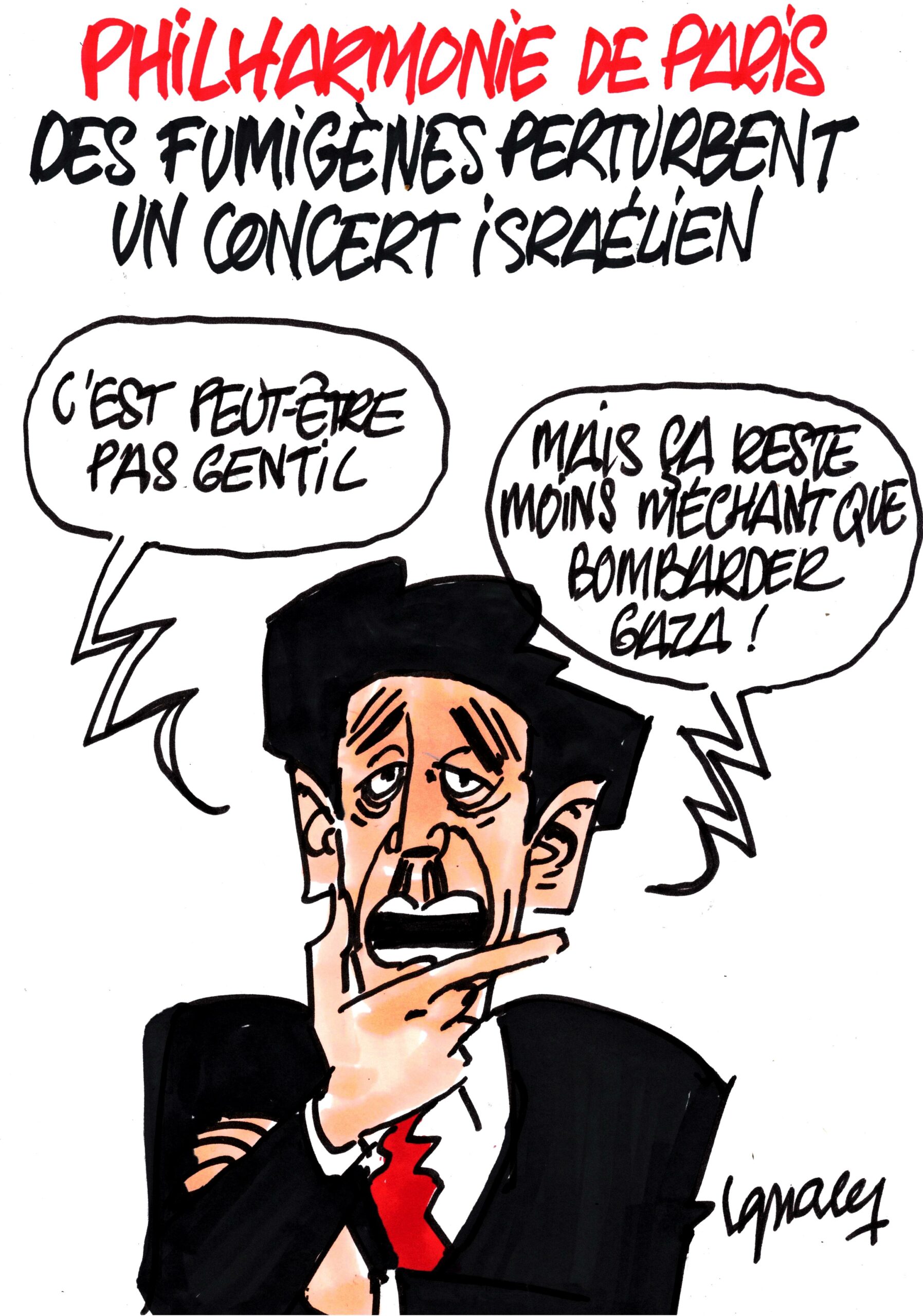Ignace - Concert israélien perturbé par des fumigènes