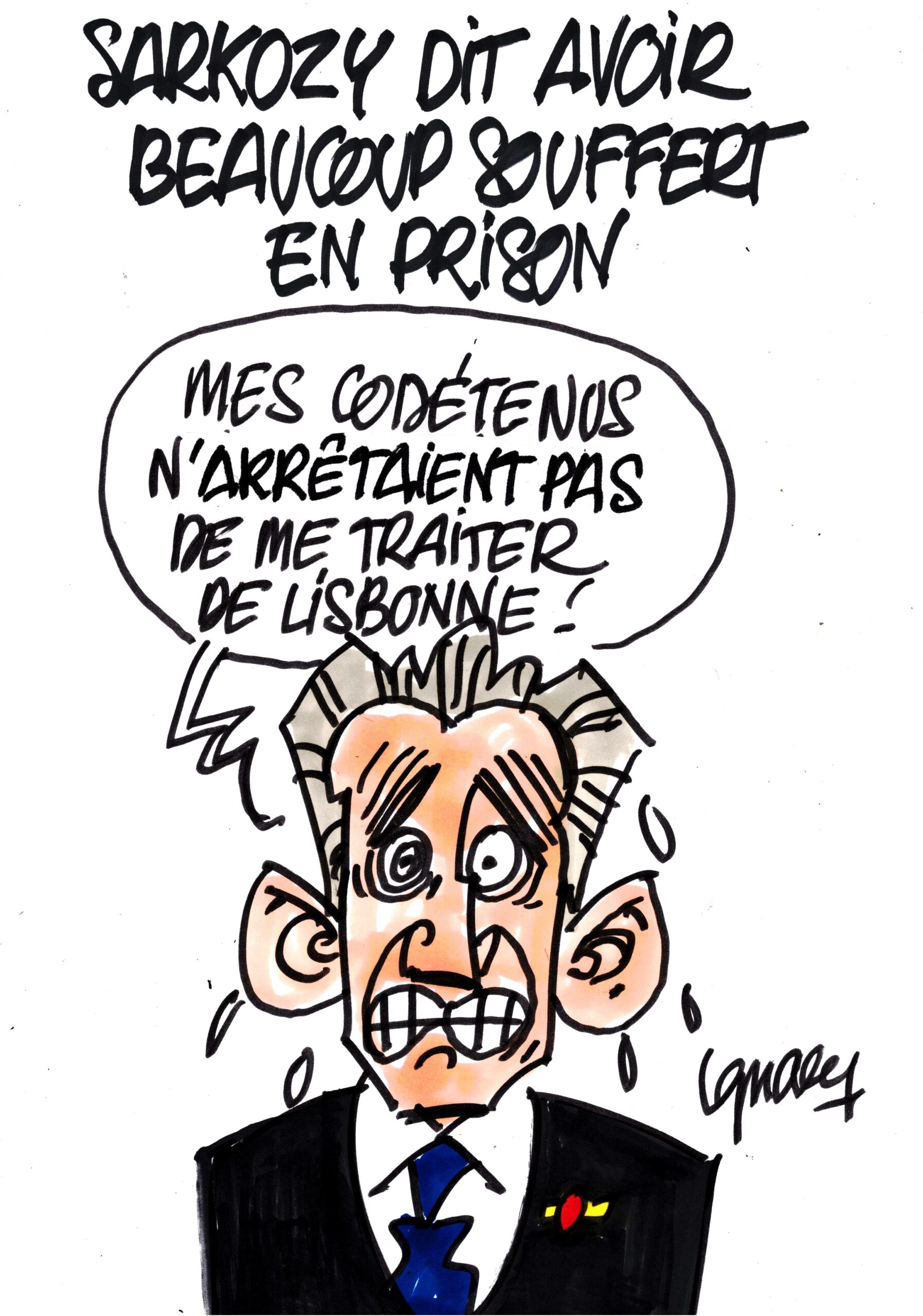 Ignace - Sarkozy dit avoir beaucoup souffert en prison