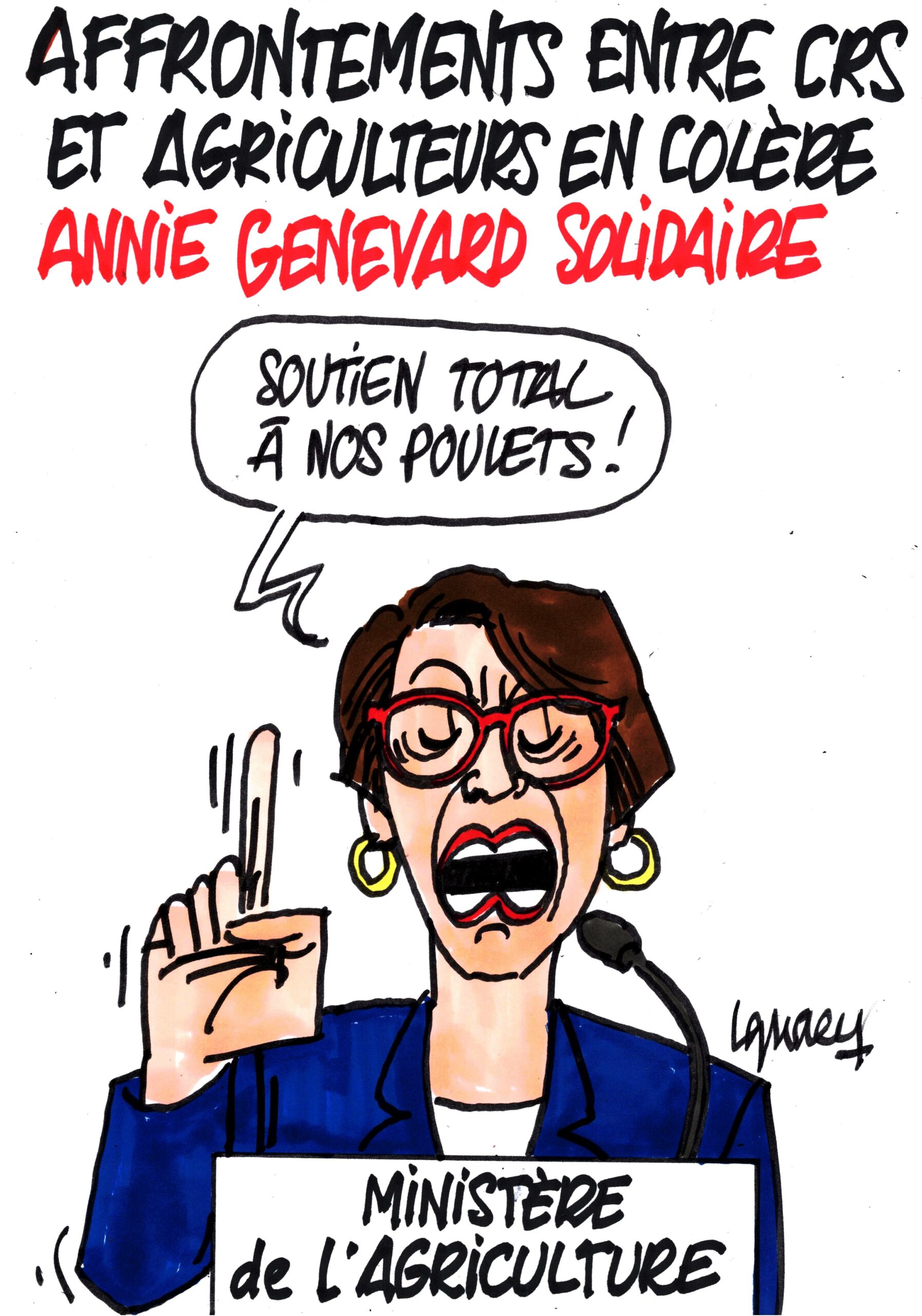 Ignace - CRS vs Agriculteurs : Annie Genevard solidaire