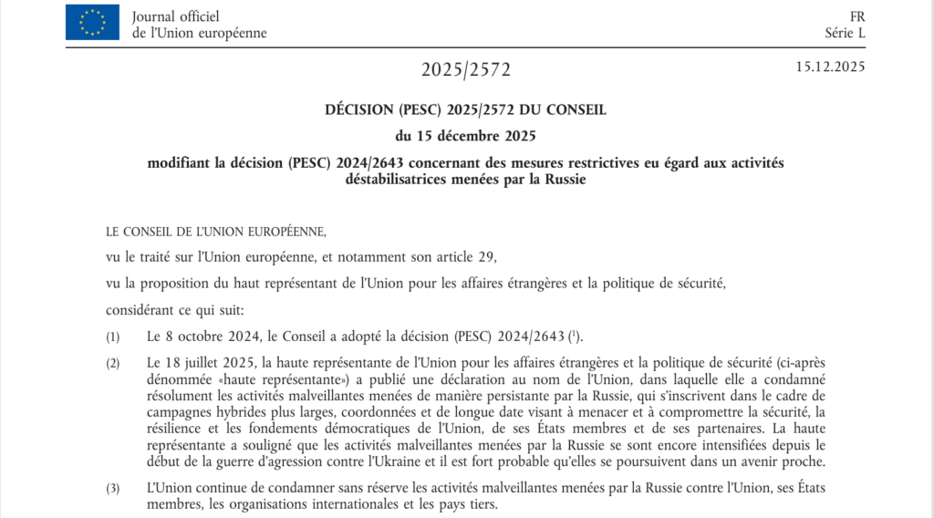 Xavier Moreau, Jacques Baud et des journalistes parmi la liste des personnes sanctionnées par l'UE