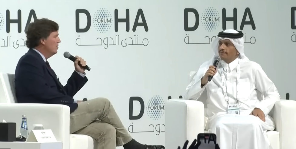 Tucker Carlson au Qatar sur le rôle d'Israël dans le financement du Hamas