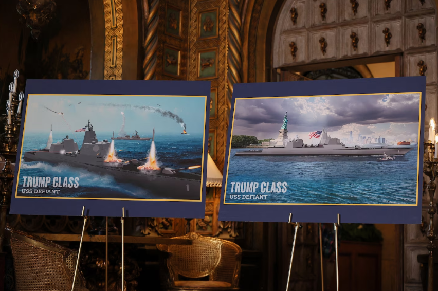 Trump présente la « classe Trump » de cuirassés armés de lasers