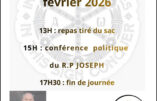Le Cercle Saint-Thomas d’Aquin vous invite à une conférence donnée par le RP Joseph, OFM cap., à Toulouse le 8 février 2026