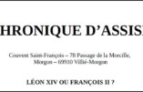 Chronique d’Assise n° 8 : Léon XIV ou François II ?