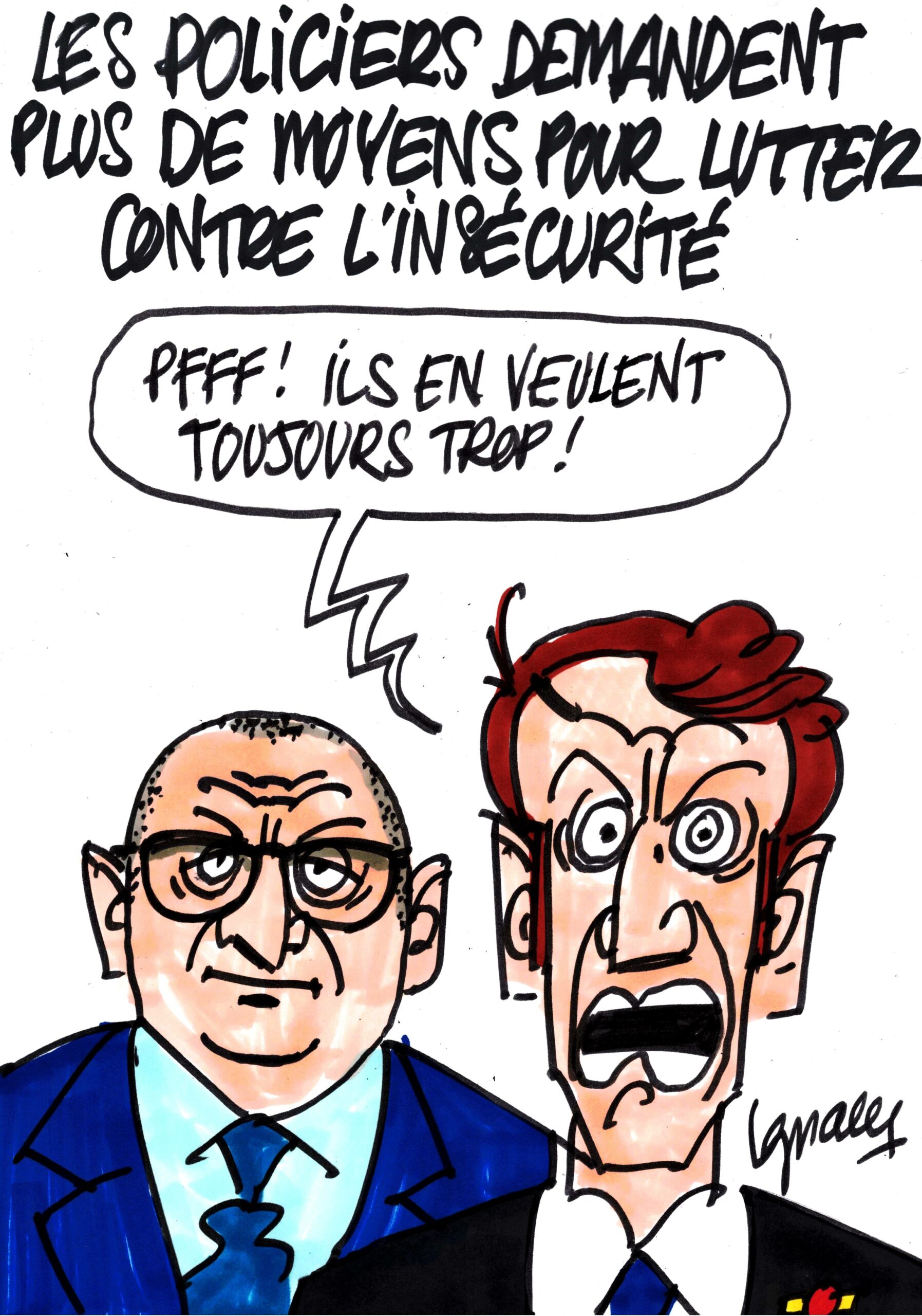 Ignace - La police manifeste contre l'insécurité