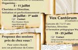Centre Grégorien, année 2026 : sessions de découverte, d’initiation et de perfectionnement pour choriste et direction du chant grégorien.