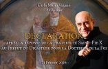Mgr Viganò, archevêque : après la réponse de la FSSPX sur les futurs sacres Léon XIV et le cardinal Fernandez sont maintenant « entre le marteau et l’enclume ».