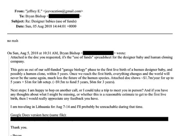 Epstein, clonage et transhumanisme