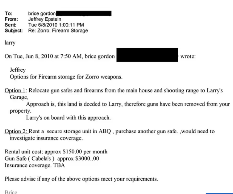 Affaire Epstein : les gardiens du ranch Zorro sont recherchés