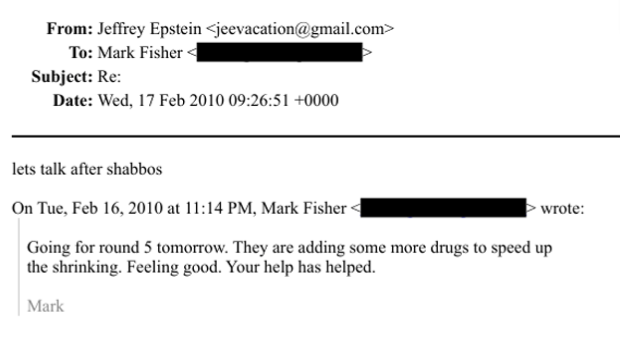 Epstein et Mark Fisher dissertaient sur la supériorité de l'âme juive