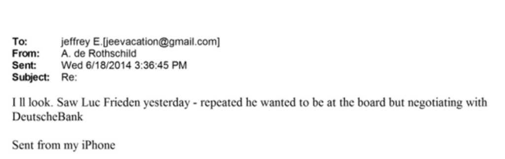 Epstein, Rothschild et le Luxembourg