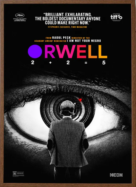 Sur les écrans "Orwell, 2+2 = 5"