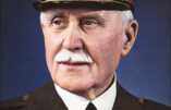 Portrait du Maréchal Pétain. Il s'est confessé et a communion au fort de Montrouge le 10 juillet 1945, quelques jours avant son procès.