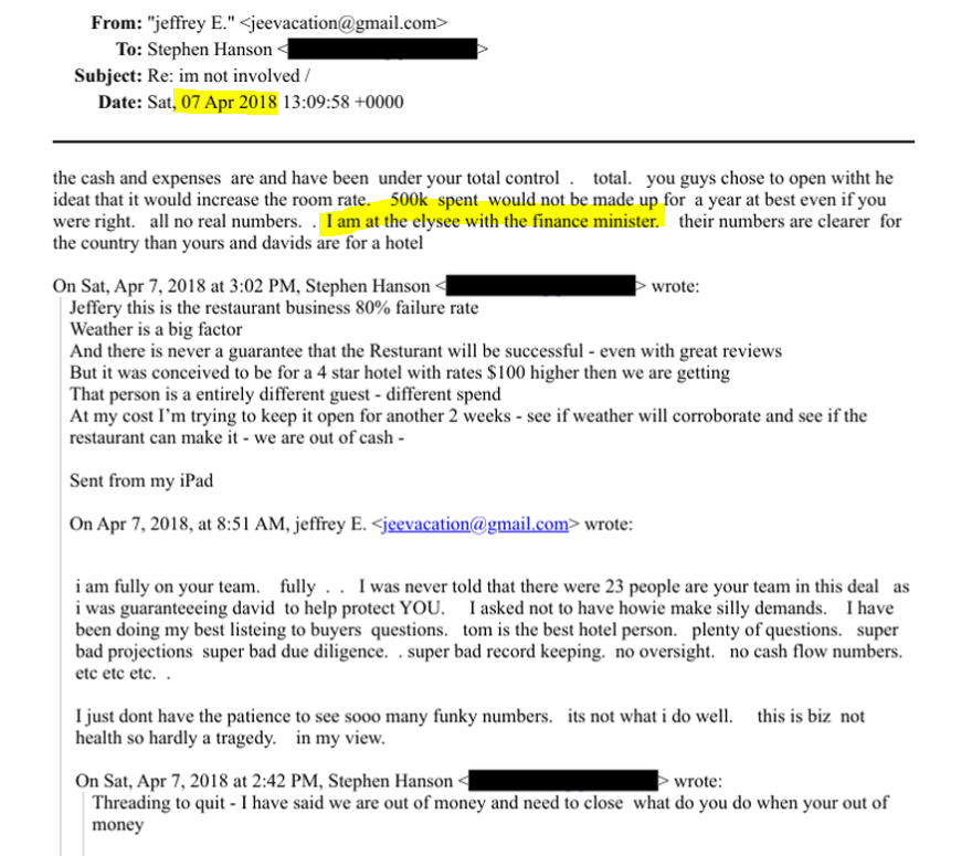 Epstein à l'Elysée