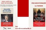 Philippe de Villiers et Jacques de Villiers : des prix littéraires !