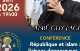 Ne manquez pas la soirée – conférence / dîner – avec M. l’abbé Guy Pagès, le Samedi 18 Avril 2026 à 19 H 00.