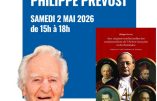 Philippe Prévost dédicacera à Paris ce 2 mai