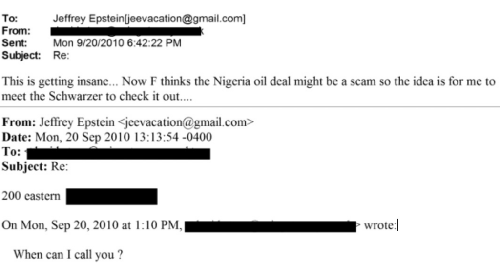 Epstein et le Nigeria
