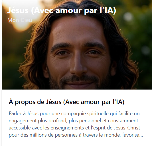 Une société américaine cupide propose de converser avec Jésus IA