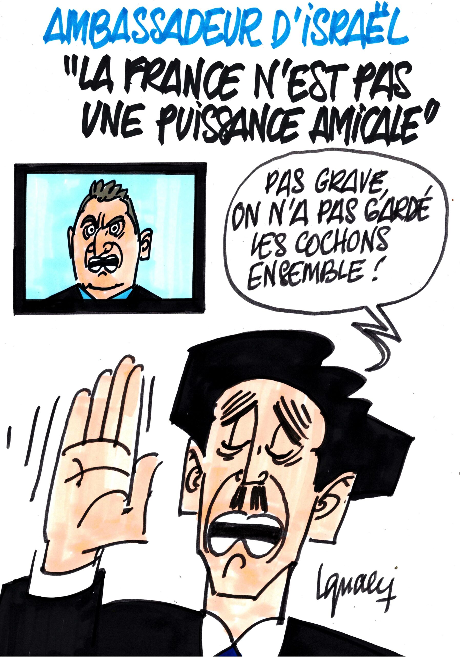 Ignace - "La France, une puissance pas amicale", selon l'ambassadeur d'Israël