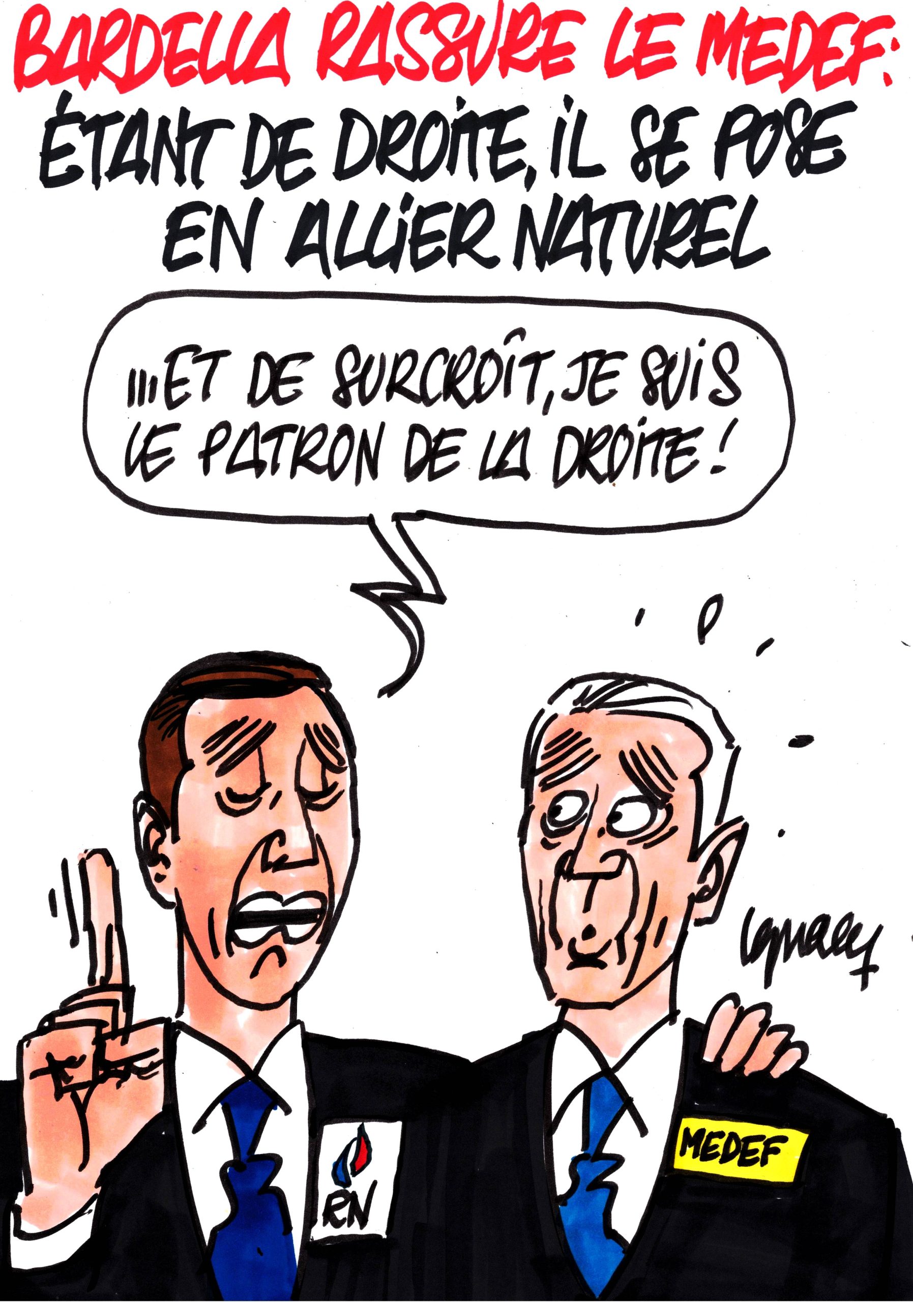 Ignace - Bardella veut rassurer le Medef