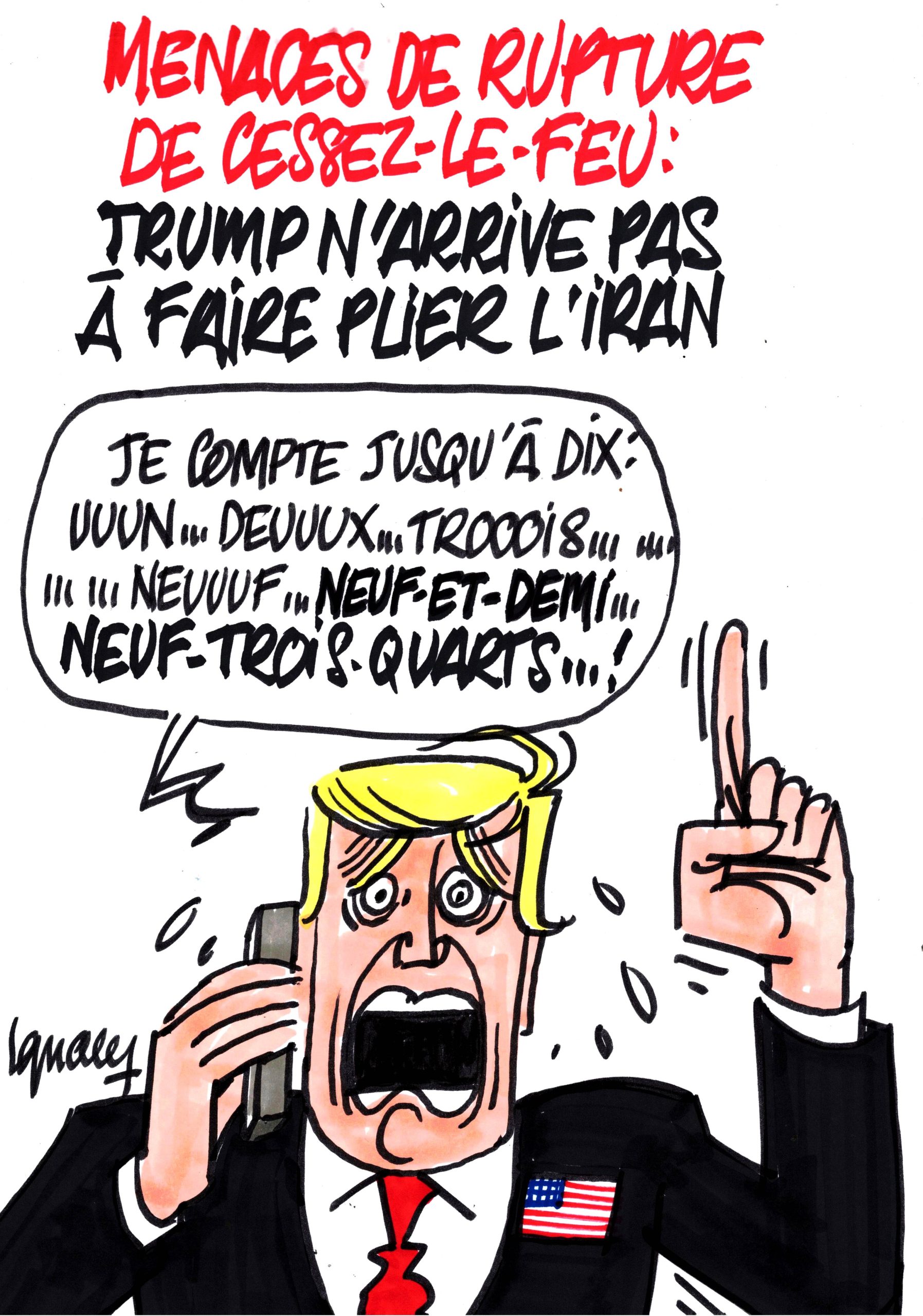 Ignace - Les menaces de cessez-le-feu de Trump ont peu d'effet