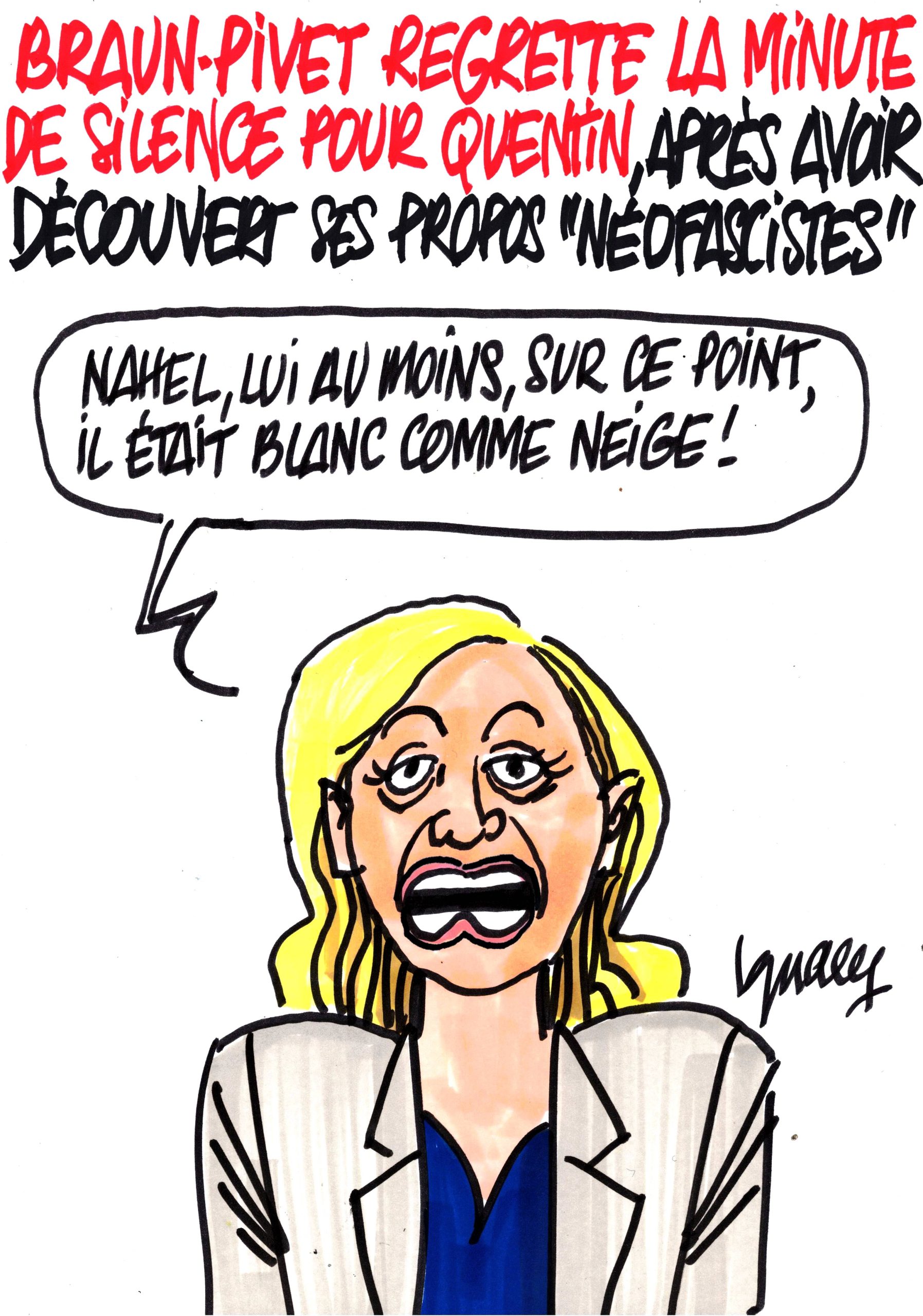 Ignace - La minute de silence pour Quentin et le regret de Braun-Pivet