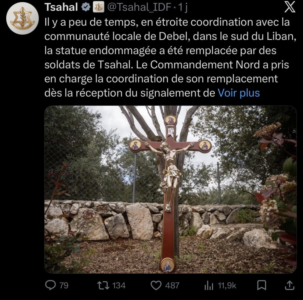 Antichristianisme israélien -Tsahal ment