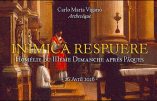 Inimica respuere – Homélie du troisième dimanche après Pâques, par Mgr Carlo Maria Viganò, archevêque.