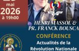 Vendredi 29 mai : conférence-dîner avec Henri MASSOL et le Pr. Franck BOUSCAU, organisé par l’Association Sainte Geneviève.