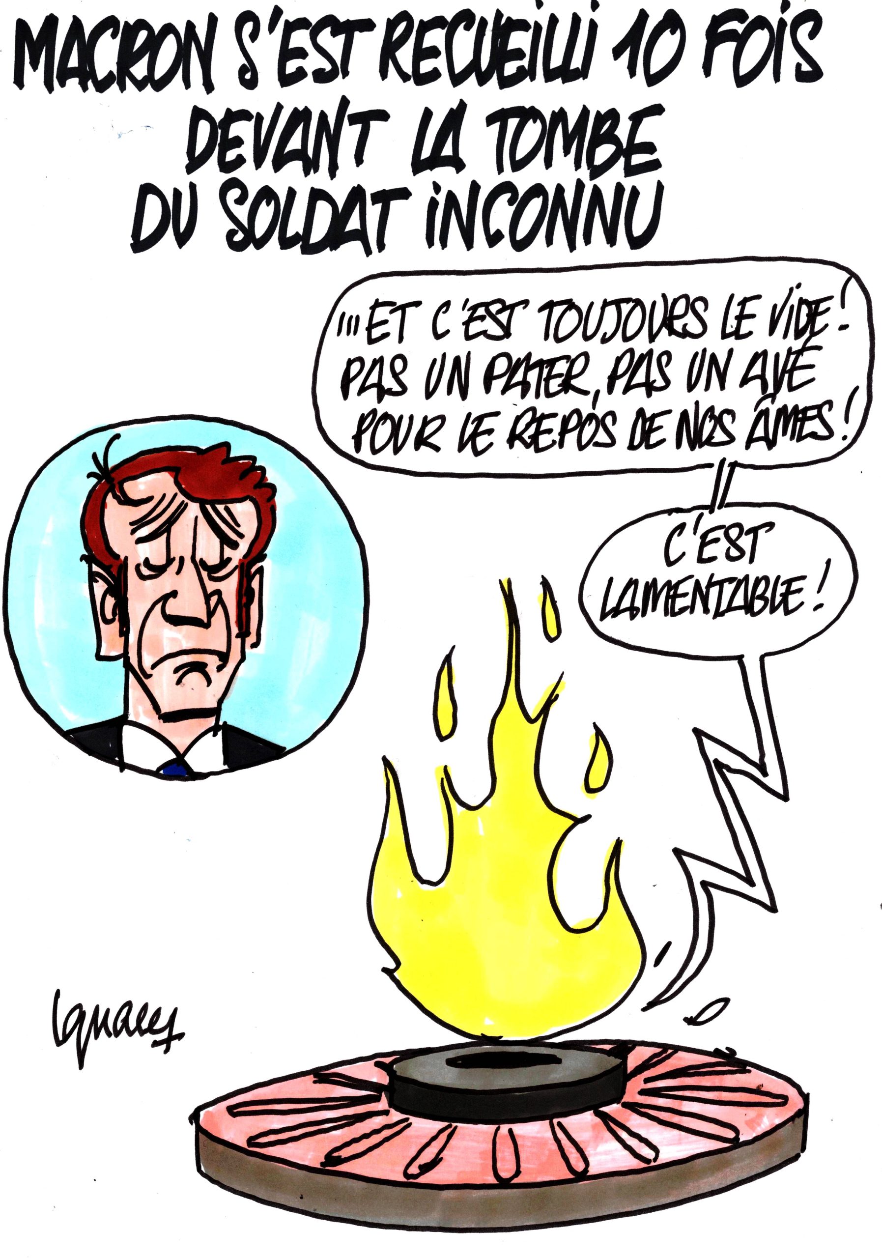 Ignace - Macron s'est recueilli dix fois devant la tombe du soldat inconnu...