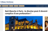 Capture d'écran du site Tribune Chrétienne mettant en évidence la responsabilité du diocèse dirigé par Mgr Ulrich, archevêque de Paris